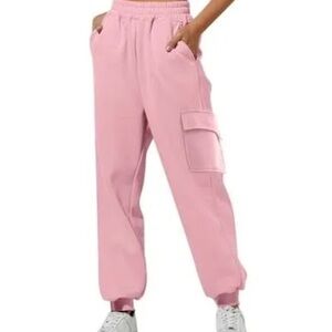 Pink Women's Cargo Jogger Pants
